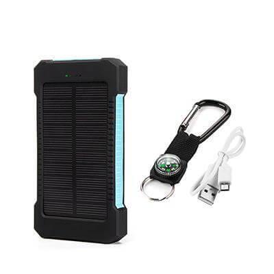 Compact 20000mAh Solar Powered Phone Charger Battery