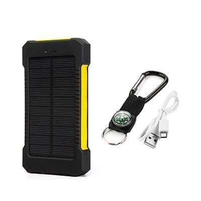 Compact 20000mAh Solar Powered Phone Charger Battery