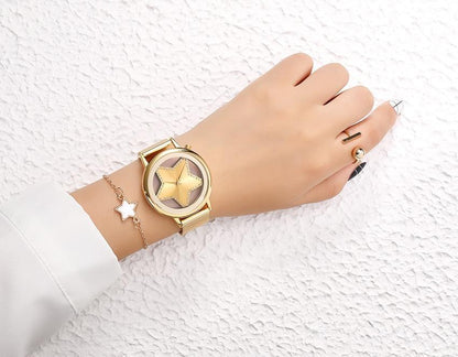 Luxurious Gemstone Hollow Ladies Watch