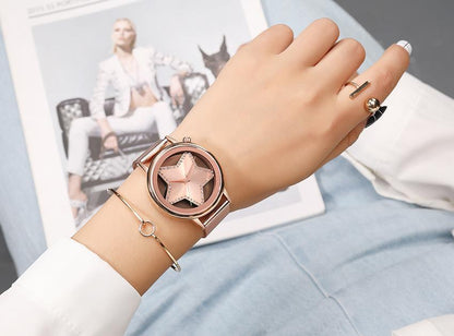 Luxurious Gemstone Hollow Ladies Watch
