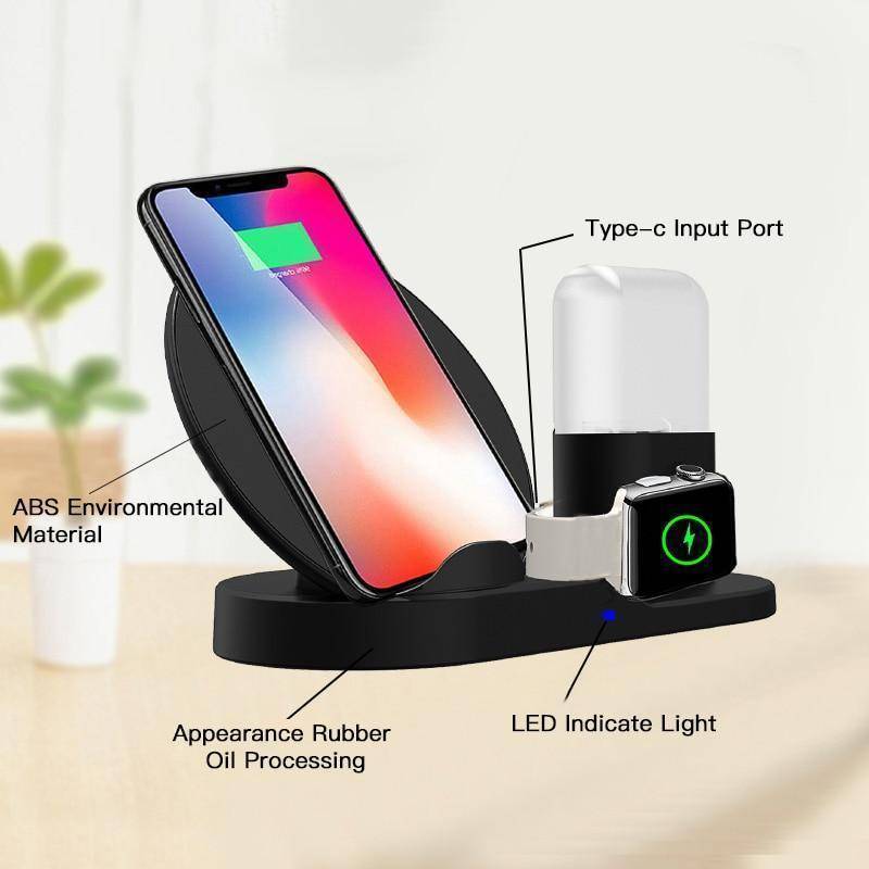 Quick Charge 3-in-1 Wireless Dock for iPhone Apple Watch AirPods