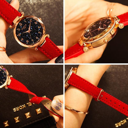 Stylish Star Pattern Women's Wrist Watch
