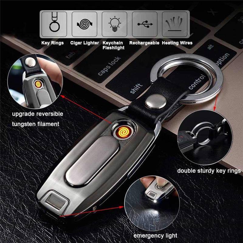 Refillable Windproof Flameless Lighter