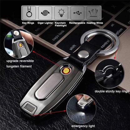 Refillable Windproof Flameless Lighter