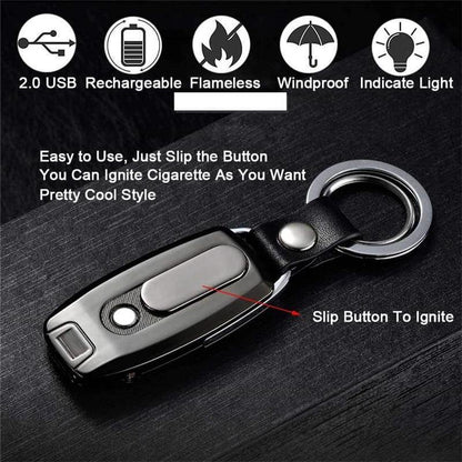 Refillable Windproof Flameless Lighter