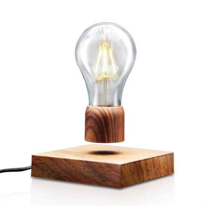 Unique Floating LED Desk Lamp with Wood Stand