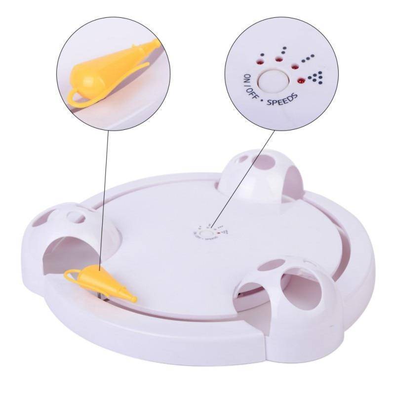 Interactive Pet Toy - Spinning Mouse Teaser