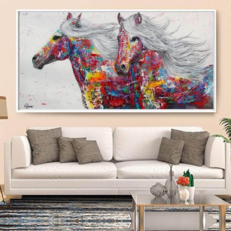 Vibrant Horse Urban Art Print Poster - Luxicro