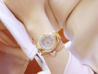 Luxury Diamond Women's Stainless Steel Watch