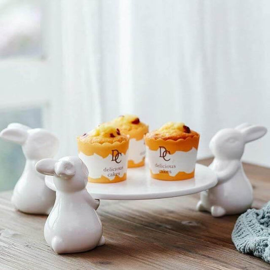 Cute Rabbit Ceramic Serving Platter Tray - Luxicro