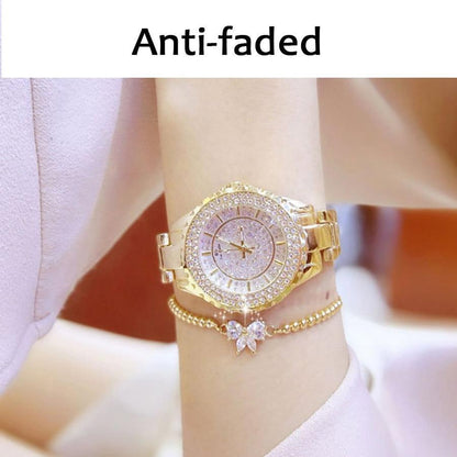 Luxury Diamond Women's Stainless Steel Watch