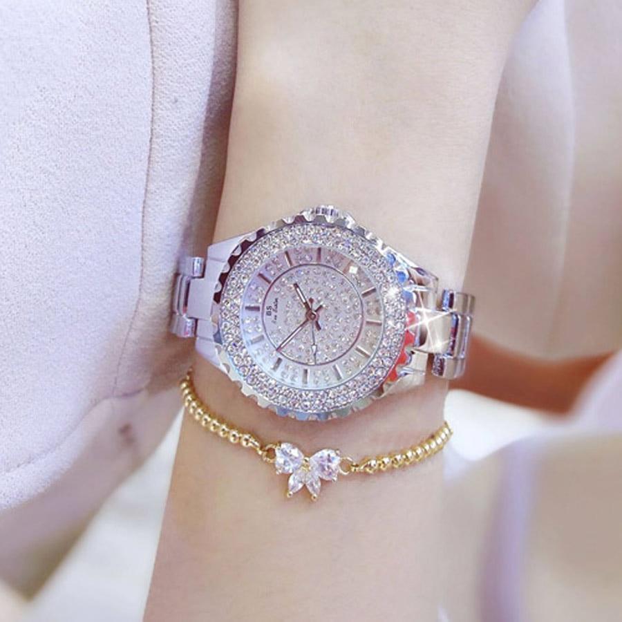 Luxury Diamond Women's Stainless Steel Watch