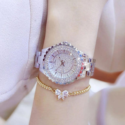 Luxury Diamond Women's Stainless Steel Watch