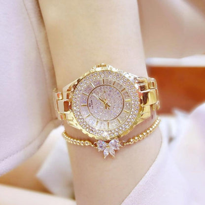Luxury Diamond Women's Stainless Steel Watch