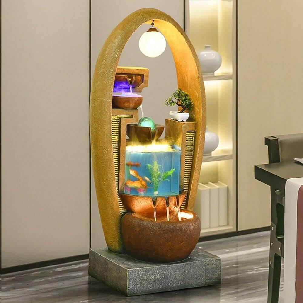 Decorative Fish Tank Ornament with Bright LED Lights - Luxicro