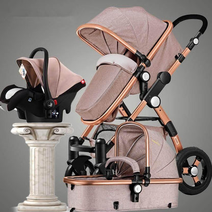 Portable 3 in 1 Collapsible Baby Stroller - Luxicro