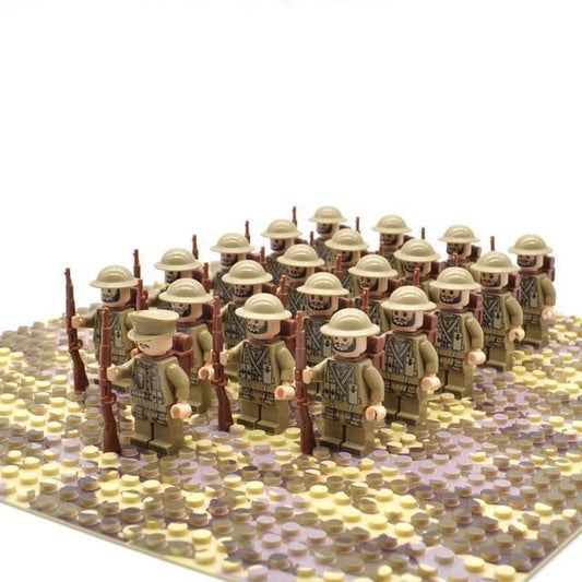 Action Army Toy Building Blocks WWII Soldier Figures Set - Luxicro