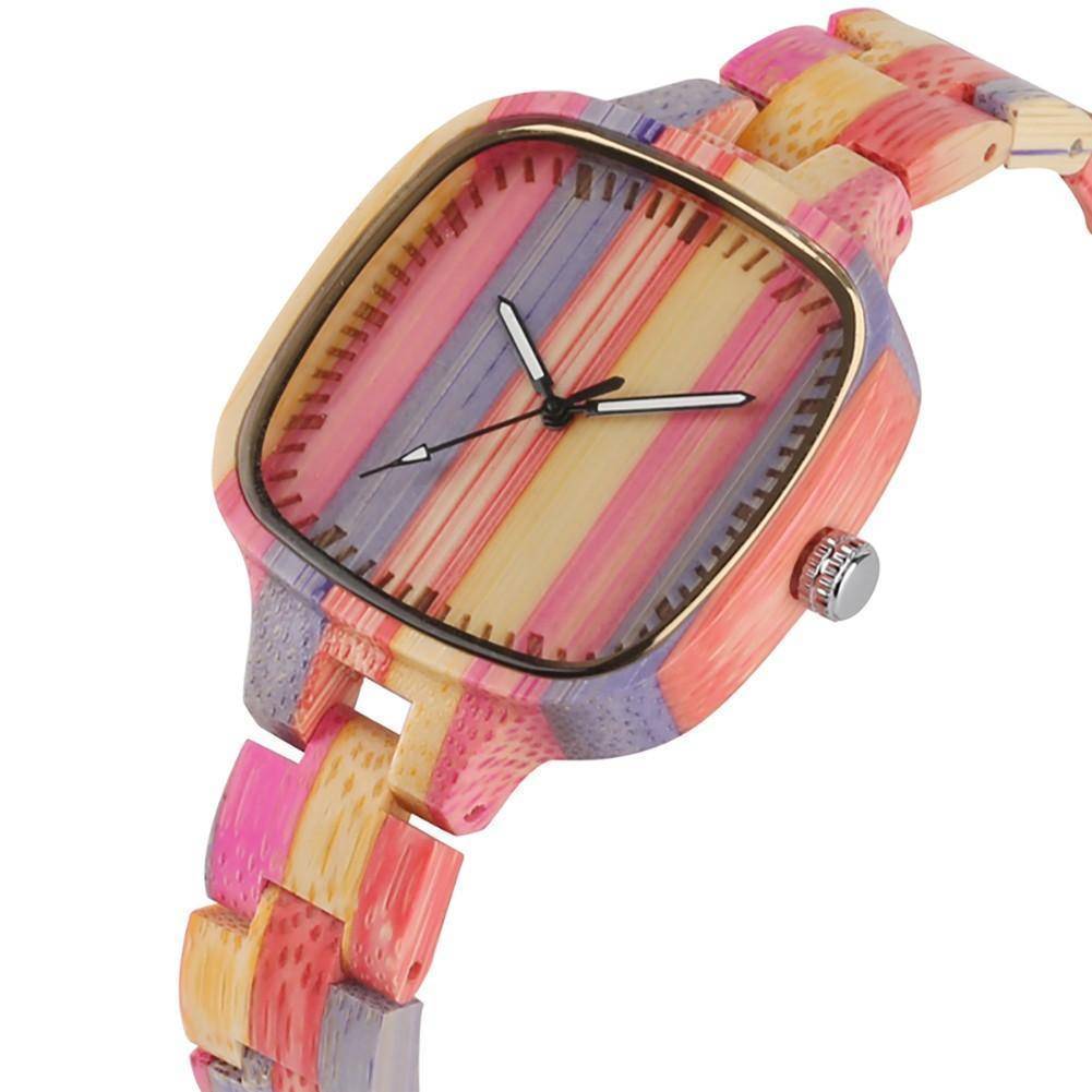 Eco Friendly Wooden Wristwatch - Brown Leather Band