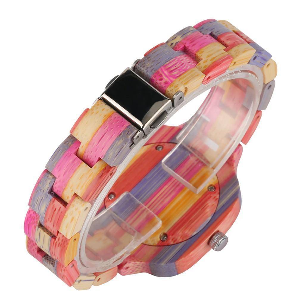 Eco Friendly Wooden Wristwatch - Brown Leather Band
