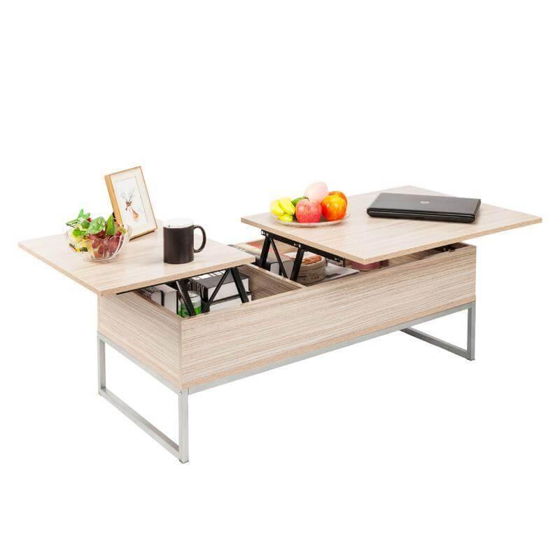 Compact Folding Coffee Table with Hidden Storage - Luxicro