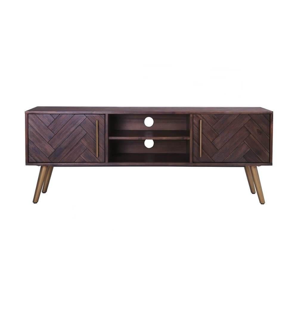 Rustic Brown TV Stand Media Table - Luxicro