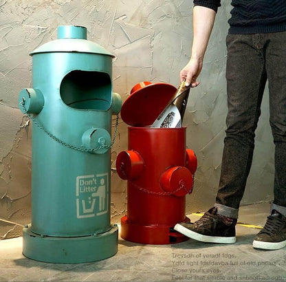 Retro Fire Hydrant Trash Can - Luxicro