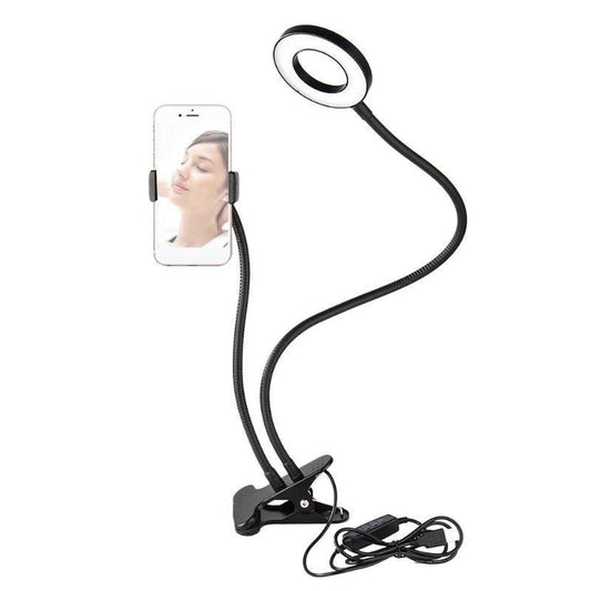 Compact Streaming Phone Mount with Built-in Light - Luxicro