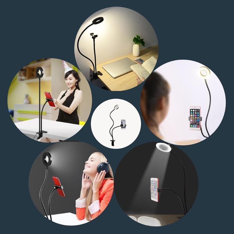 Compact Phone Holder with Built-in LED Light