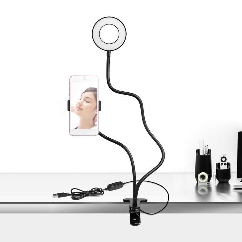 Compact Phone Holder with Built-in LED Light