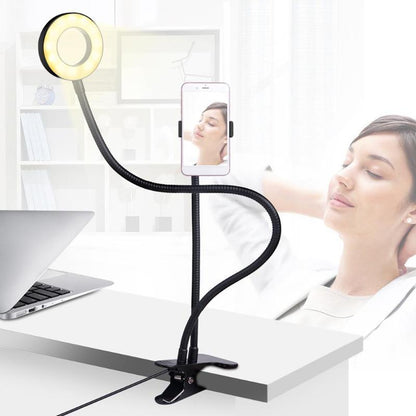 Compact Phone Holder with Built-in LED Light