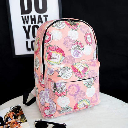 Retro Chic Cotton Backpack