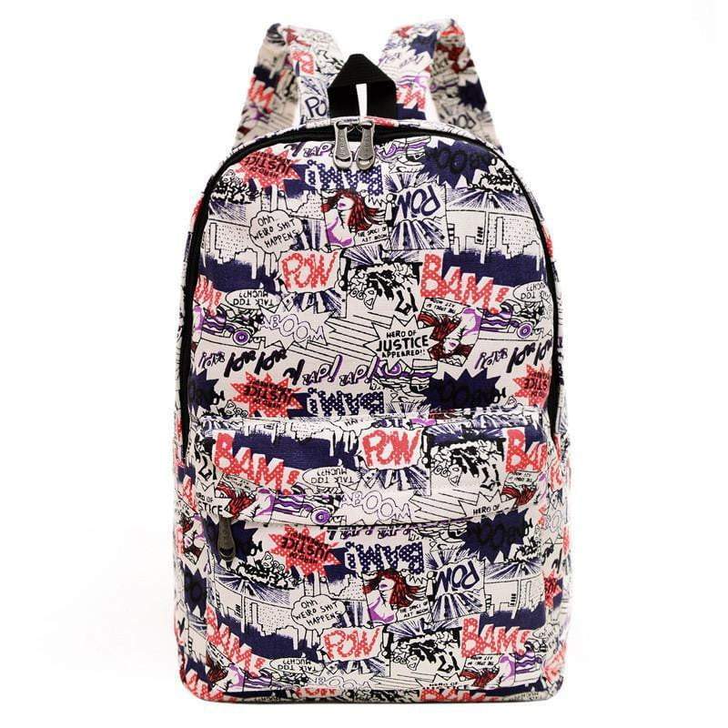 Retro Chic Cotton Backpack