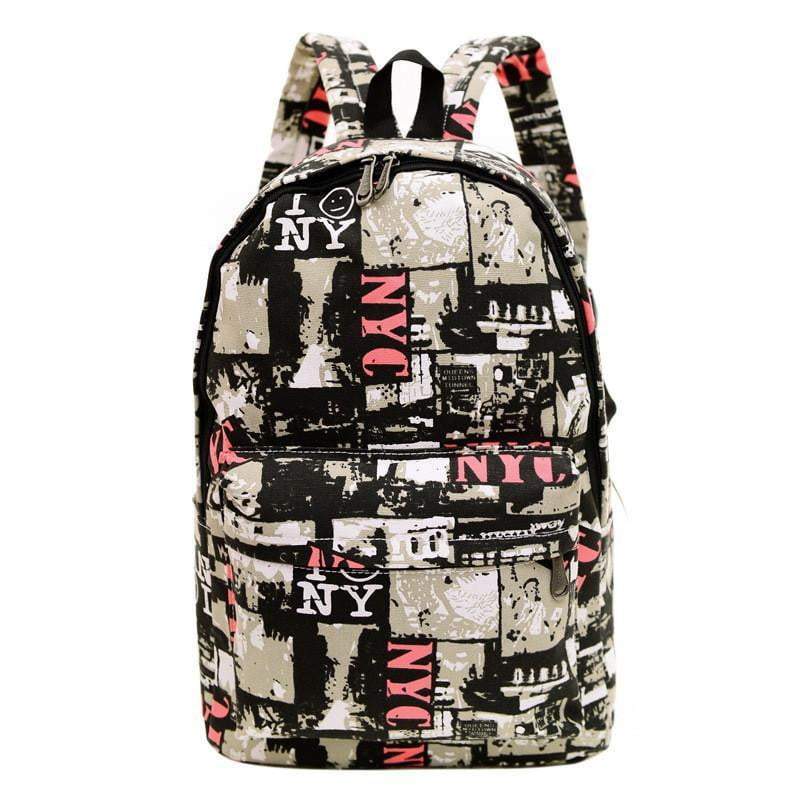 Retro Chic Cotton Backpack