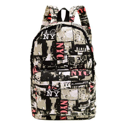Retro Chic Cotton Backpack