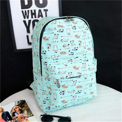 Retro Chic Cotton Backpack
