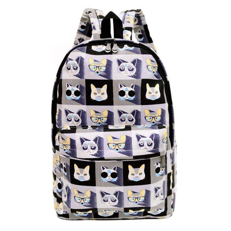 Retro Chic Cotton Backpack