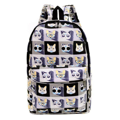 Retro Chic Cotton Backpack