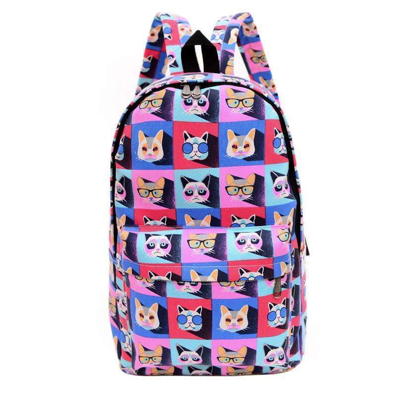 Retro Chic Cotton Backpack