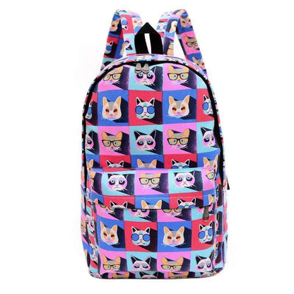 Retro Chic Cotton Backpack
