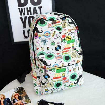 Retro Chic Cotton Backpack