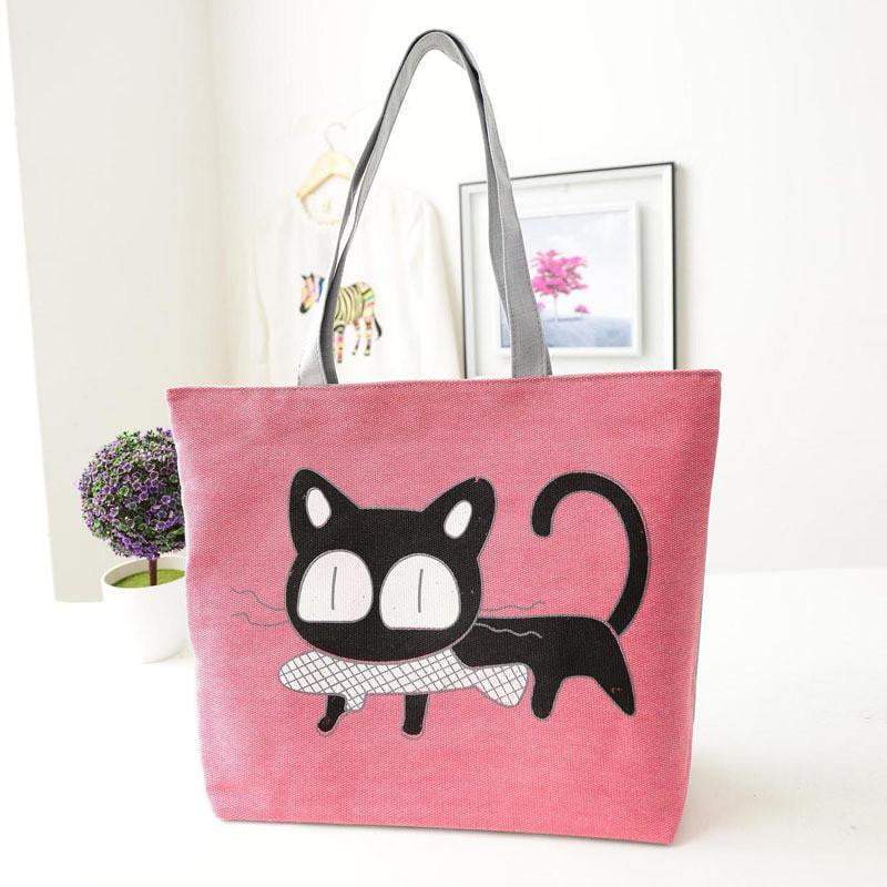Fashionable Feline Pattern Shoulder Bag - Luxicro