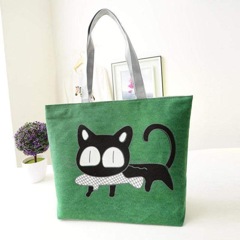 Fashionable Feline Pattern Shoulder Bag