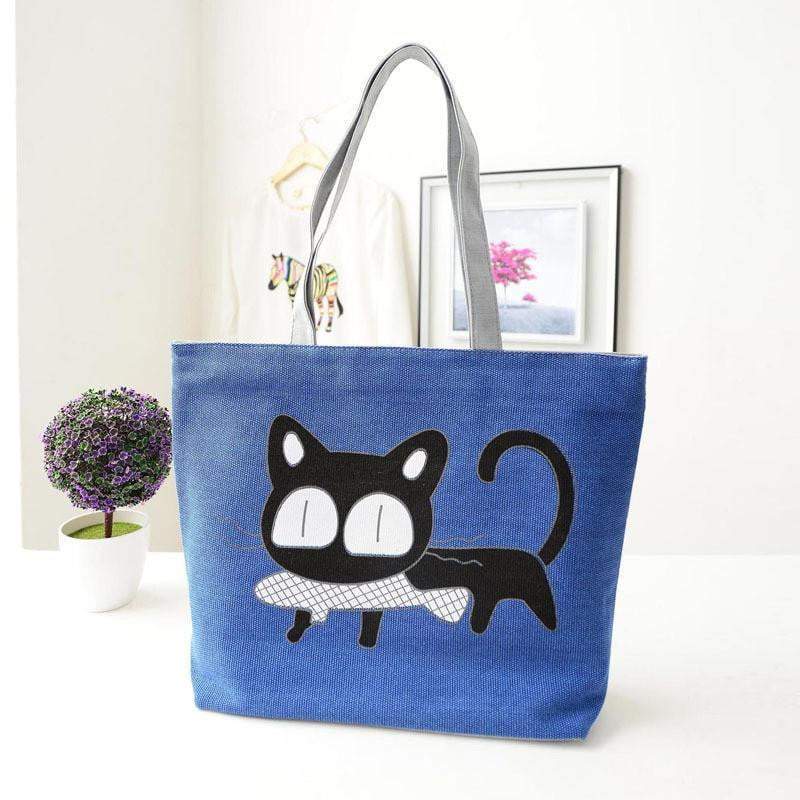 Fashionable Feline Pattern Shoulder Bag