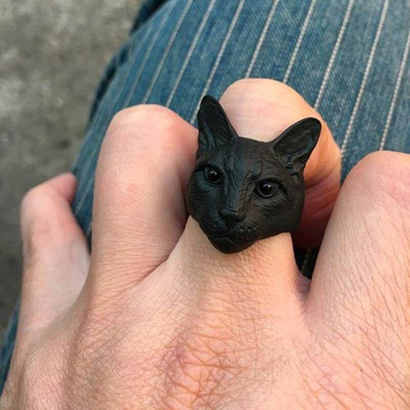 Cute Cat Shaped Fashion Ring - Luxicro