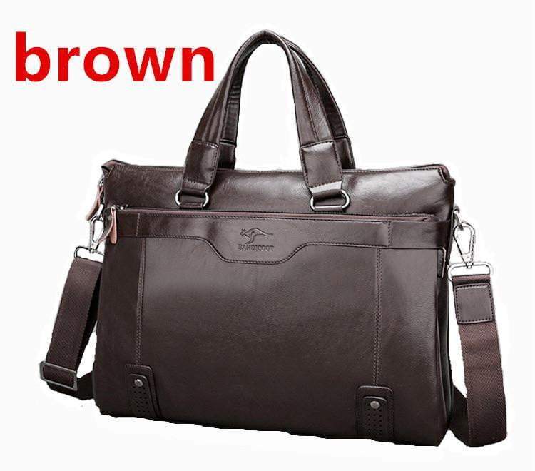 Executive Leather Laptop Messenger Bag