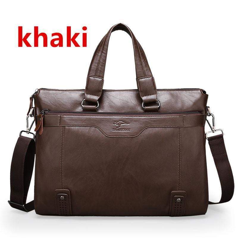 Executive Leather Laptop Messenger Bag