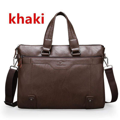 Executive Leather Laptop Messenger Bag