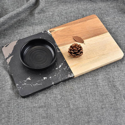 Rustic Wood and Stone Cutting Board - Luxicro