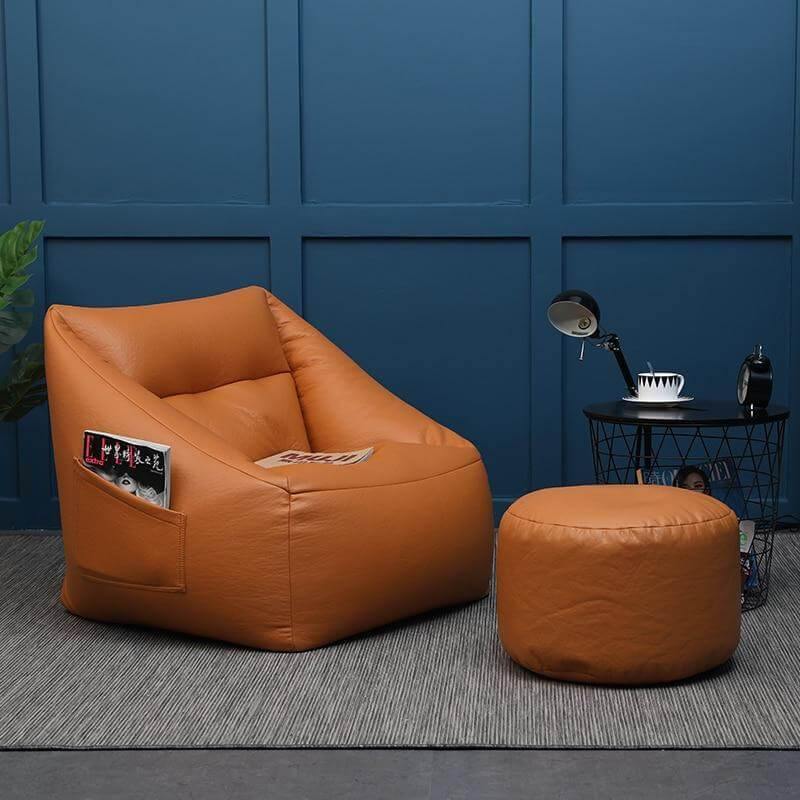 Plush Home Leather Bean Bag Chair