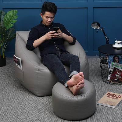 Plush Home Leather Bean Bag Chair